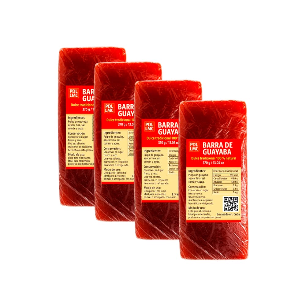 Barra de guayaba – dulce tradicional 100% natural (4 x 370 g / 13.05 oz) - Imagen 1