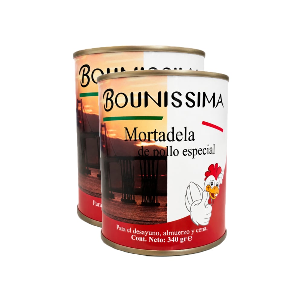 Mortadela de pollo especial Bounissima (2 x 340 g / 11.99 oz) - Imagen 1