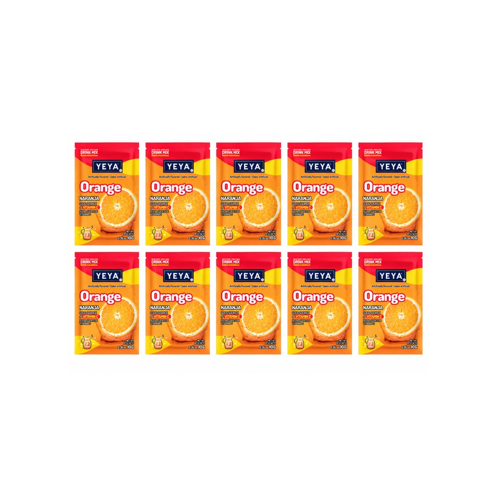 Refresco instantáneo sabor naranja YEYA (10 x 10 g / 0.35 oz) - Imagen 1