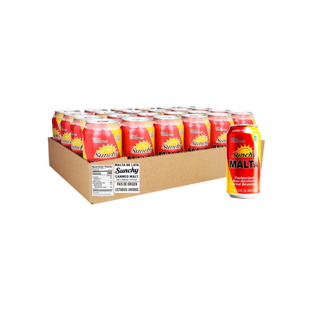 Malta Sunchy (24 x 355 ml / 12 fl oz) - Imagen 1