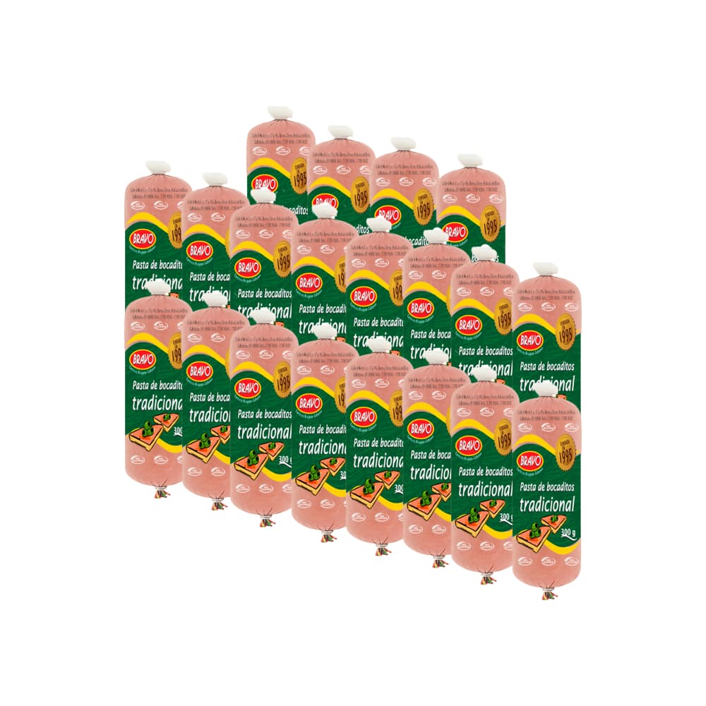 Pasta de bocadito tradicional Bravo (20 x 300 g / 10.6 oz) - Imagen 1