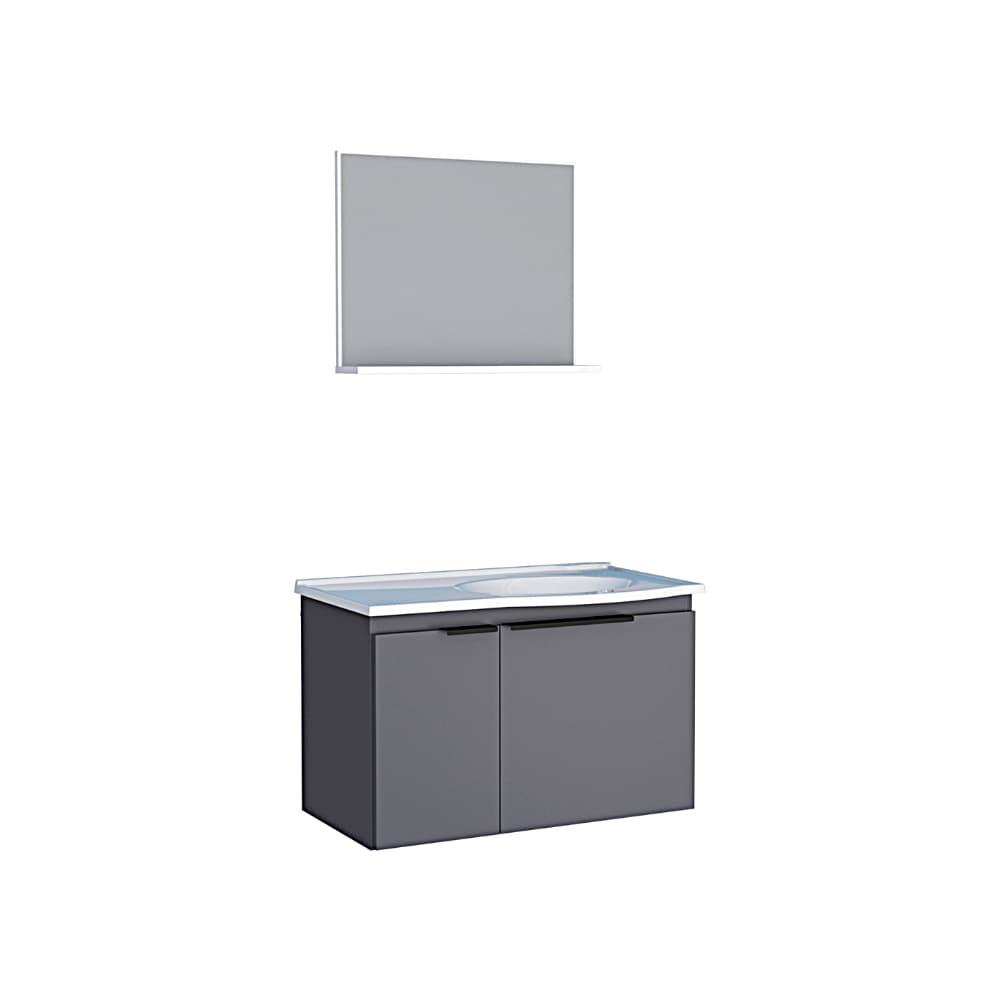 Mueble de baño gris en madera Cozimax Quartz - Imagen 1