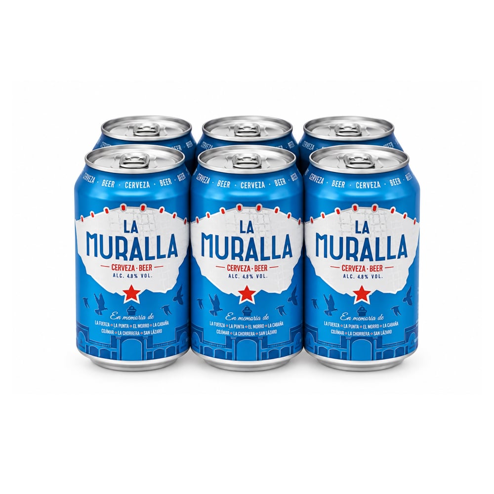 Cerveza lager La Muralla (6 x 330 ml) - Imagen 1
