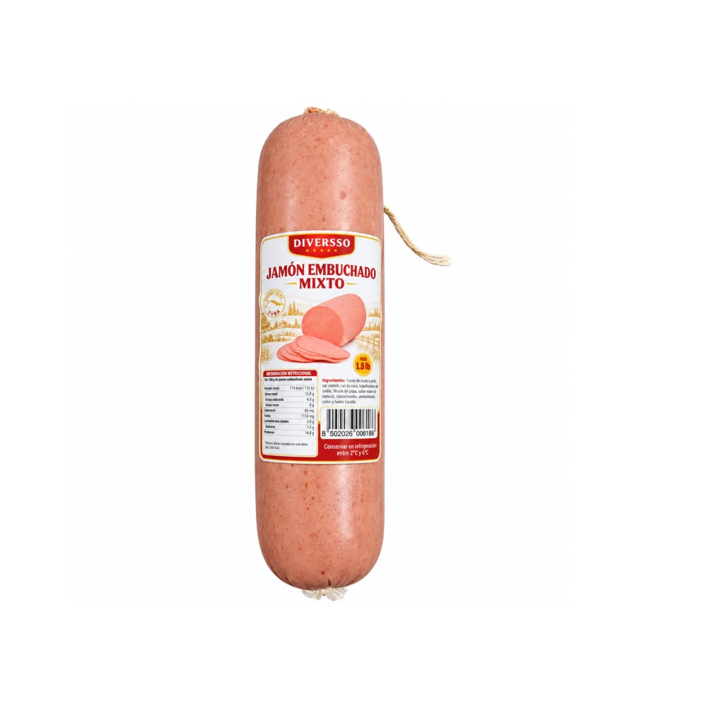 Jamón embuchado mixto Diversso (680 g / 1.5 lb) - Imagen 1