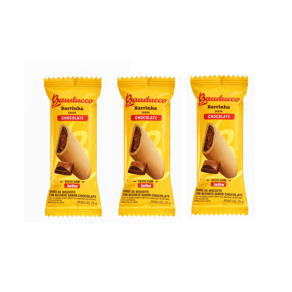 Bizcocho con relleno sabor a chocolate Bauducco (3 x 25 g) - Imagen 1