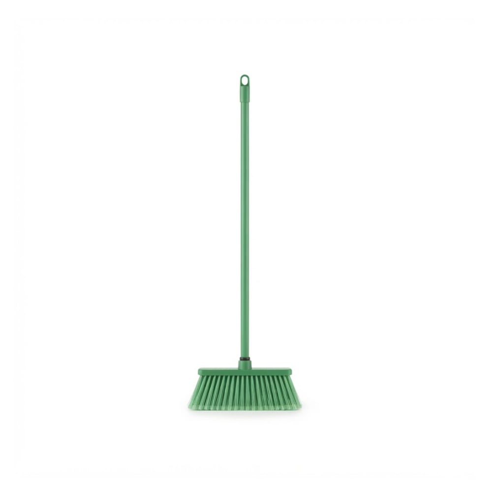 Escoba de limpieza multiusos con mango de madera y cepillo verde Torbex - Imagen 1