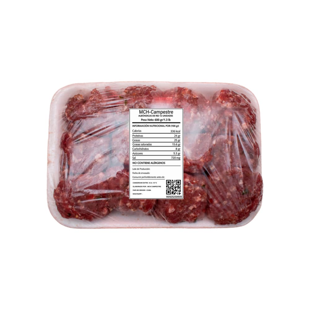 Albóndigas de carne de res MCH-Campestre (600 g / 1.32 lb) - Imagen 1