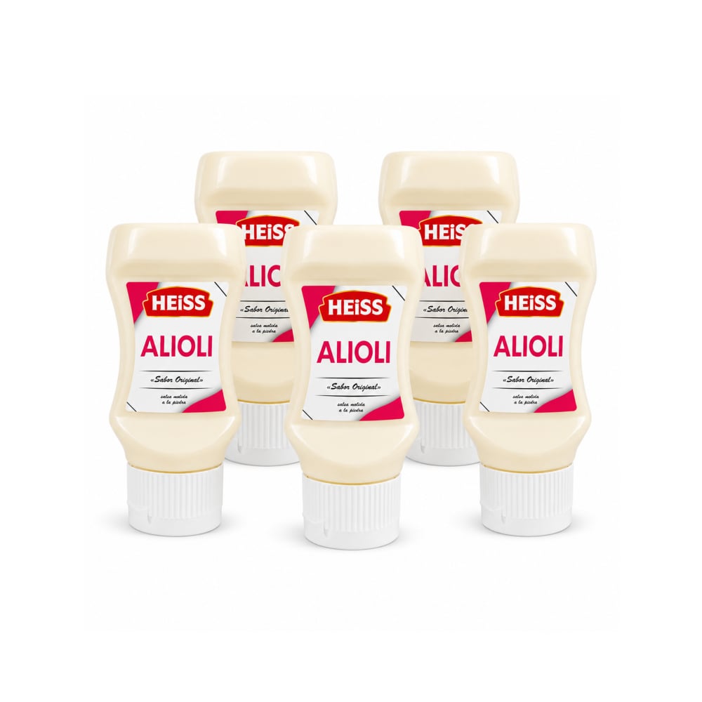 Mayonesa Alioli Heiss (5 x 260 g / 9.7 oz) - Imagen 1