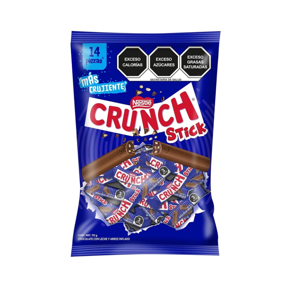 Chocolate con leche y arroz inflado Crunch Stick Nestlé (112 g / 3.95 oz) - Imagen 1