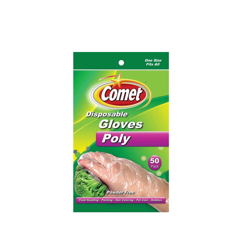 Guantes desechables de polietileno Comet (50 U) - Imagen 1