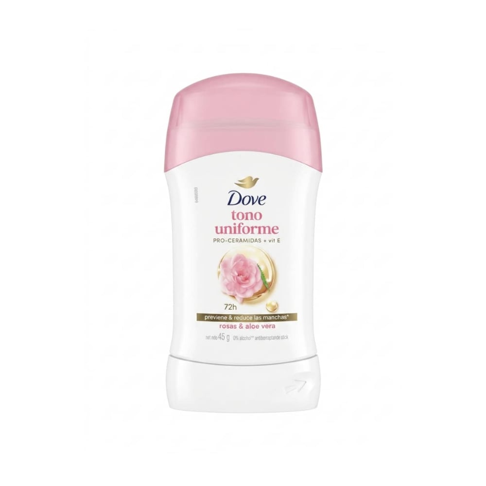 Desodorante antitranspirante en barra Tono Uniforme Rosas Dove (45 g / 1.59 oz) - Imagen 1