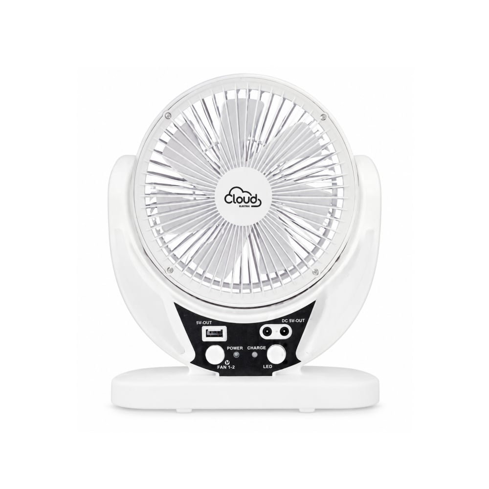 Ventilador recargable de 6" con luz LED Modelo 606 Cloud Electric - Imagen 1