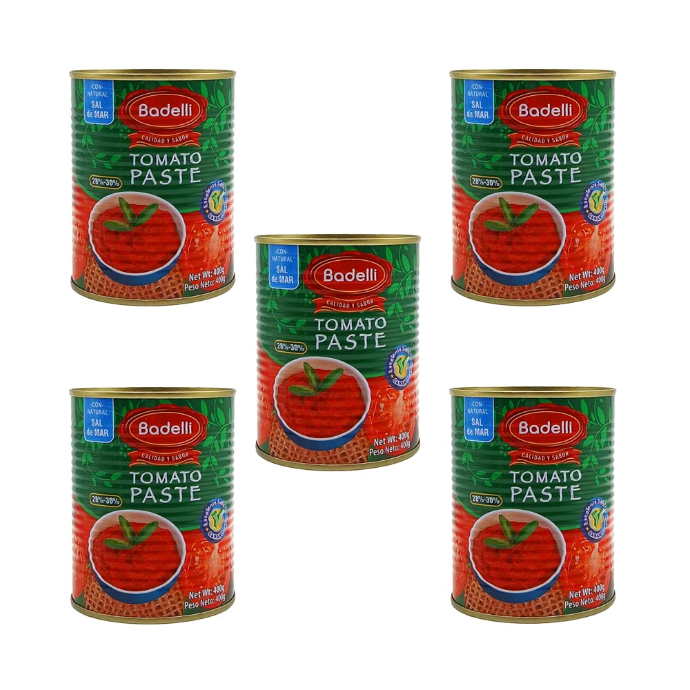 Pasta de tomate Badelli (5 x 400 g / 14.10 oz) - Imagen 1
