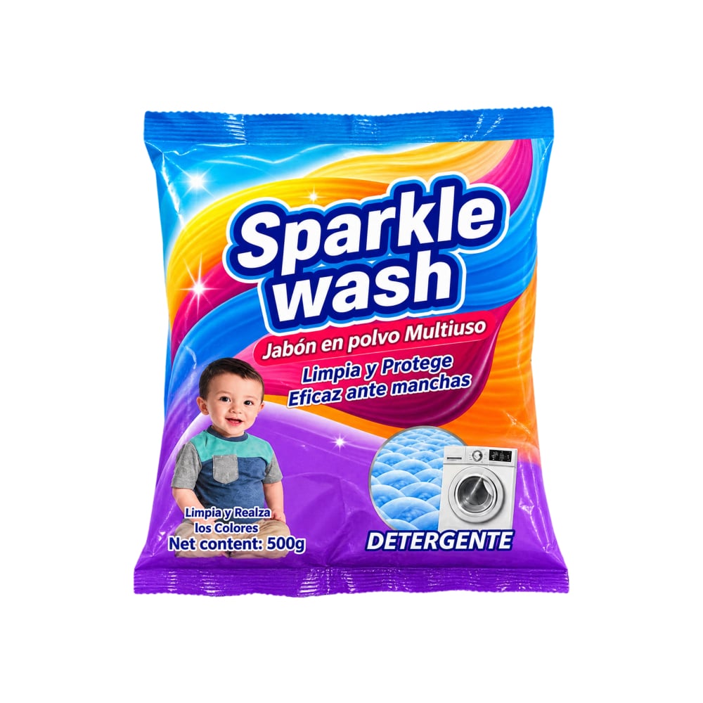Detergente en polvo Sparkle Wash (500 g / 1.1 lb) - Imagen 1