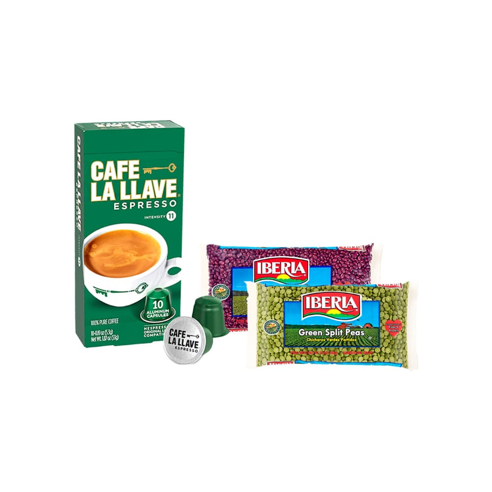 Combo de café en cápsula + chícharos verdes partidos + frijoles colorados cortos - Imagen 1