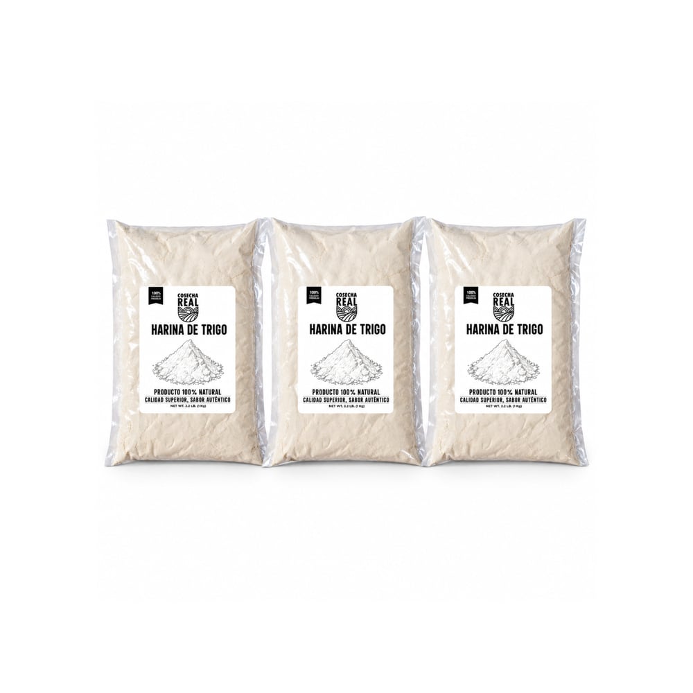 Harina de trigo Cosecha Real (3 x 1 kg / 2.2 lb) - Imagen 1