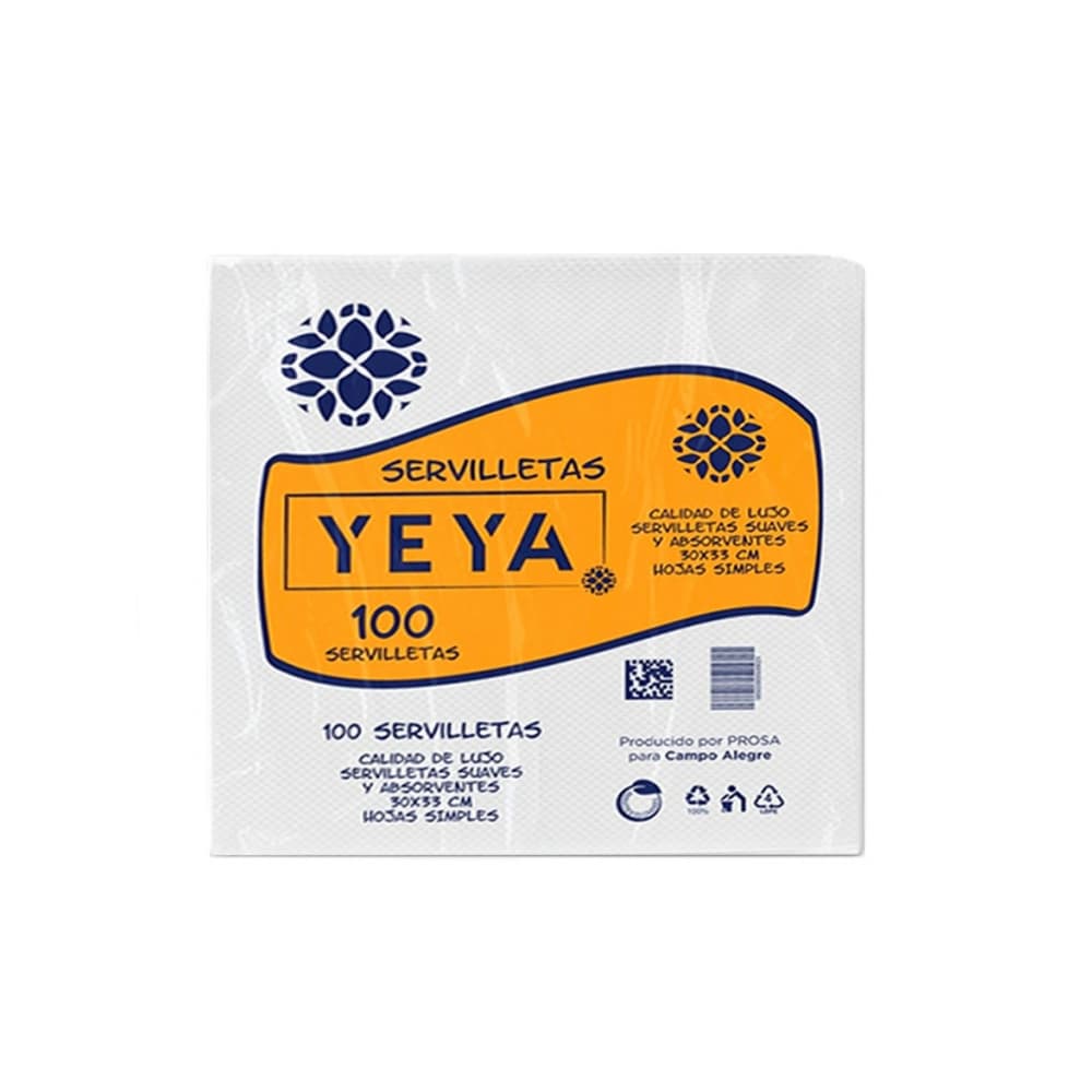 Servilletas Yeya (100 U) - Imagen 1