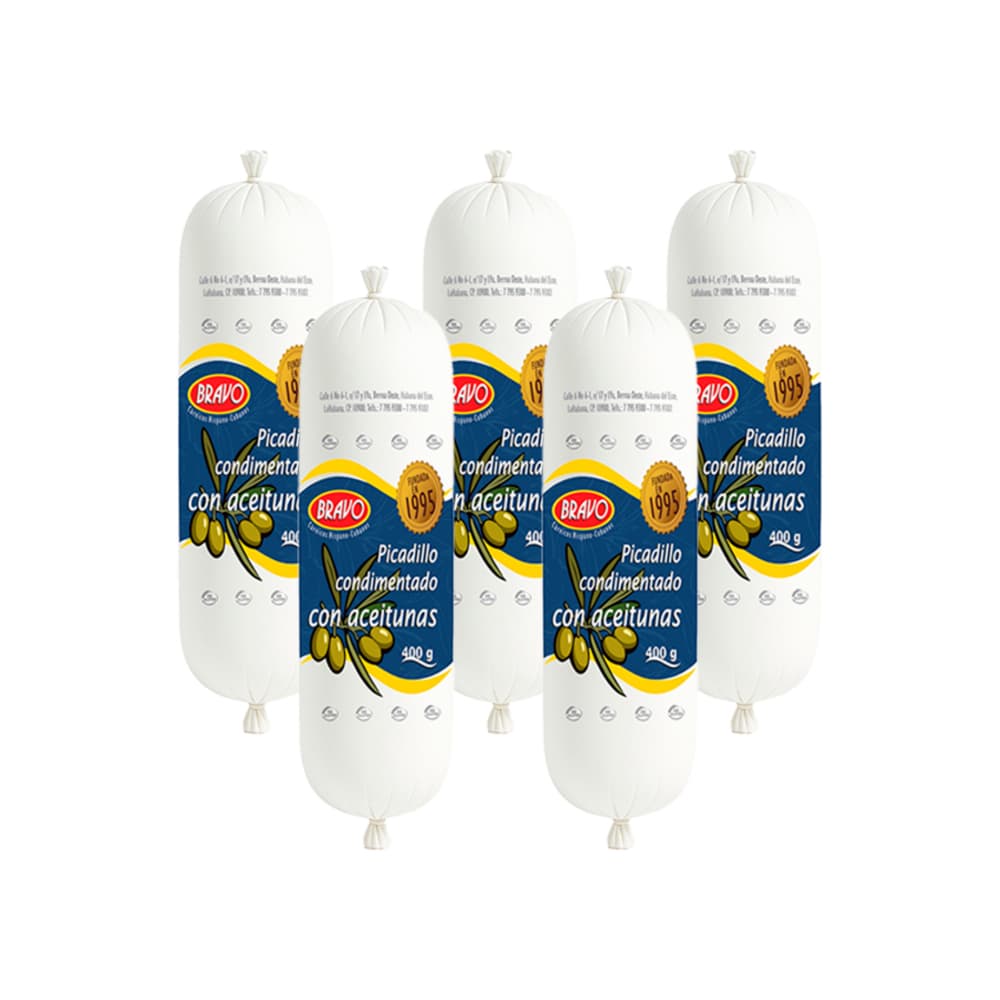 Picadillo condimentado con aceitunas Bravo ( 5 x 400 g / 14.10 oz) - Imagen 1