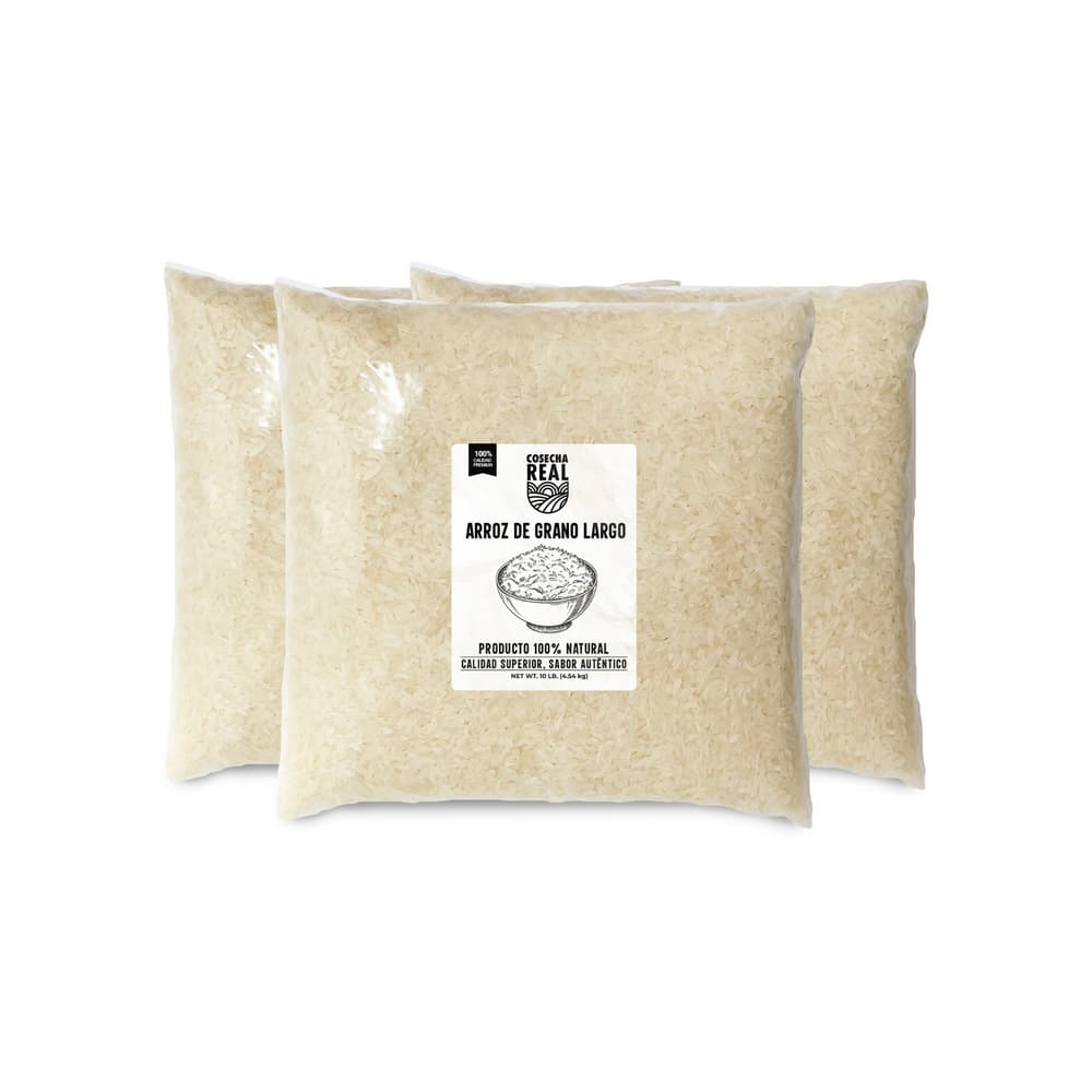 Arroz de grano largo Cosecha Real (3 x 4.54 kg / 10 lb) - Imagen 1