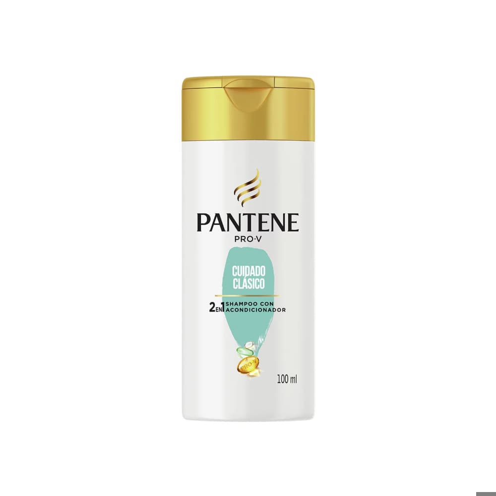 Champú y acondicionador cuidado clásico 2 en 1 Pantene (100 ml / 3.38 oz. fl.) - Imagen 1