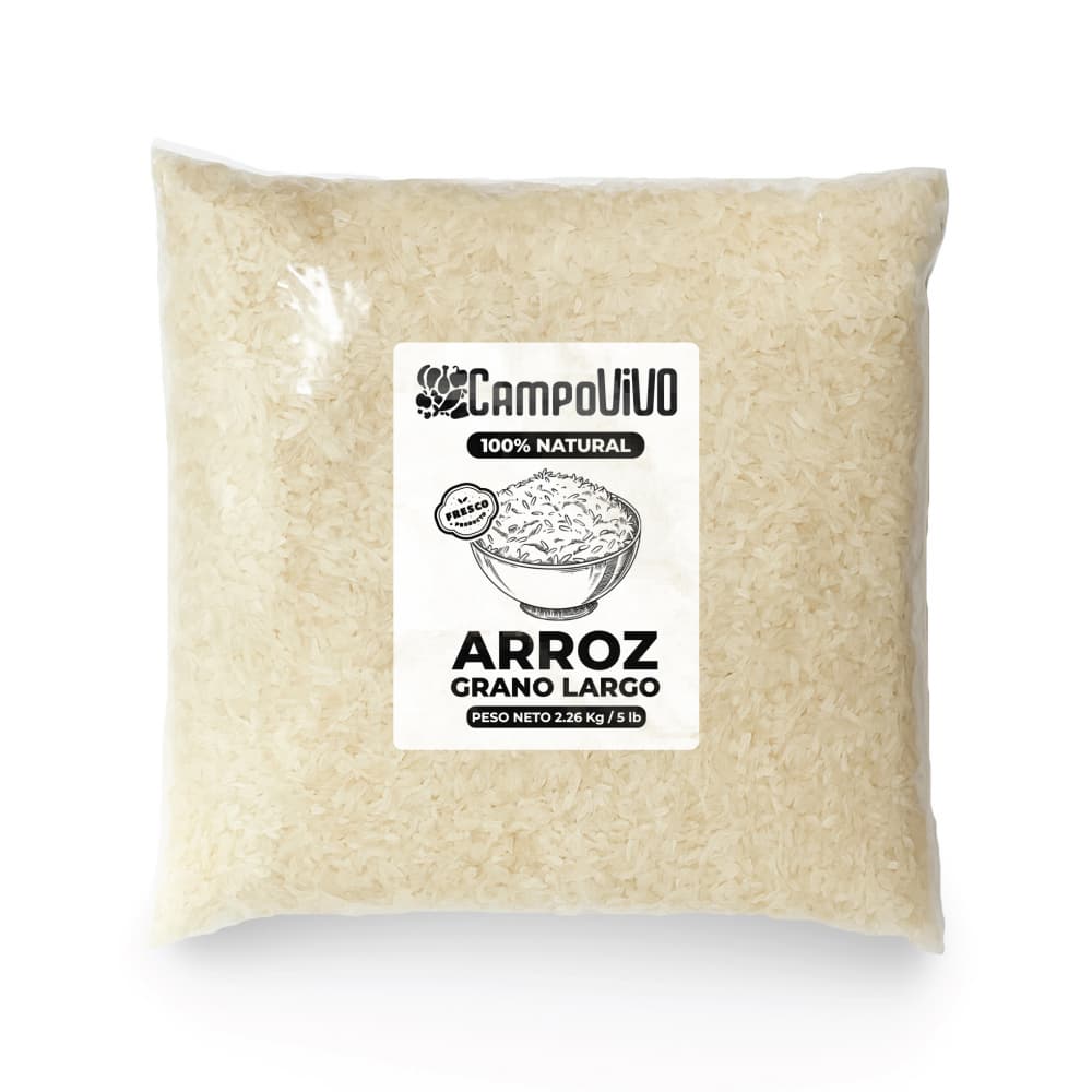 Arroz de grano largo Campo Vivo (2.26 kg / 5 lb) - Imagen 1