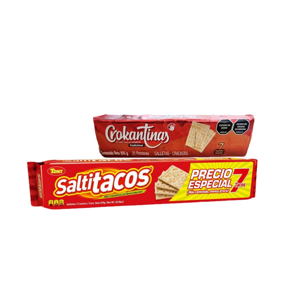 Galletas saladas Saltitacos Tomy + Galletas Crokantinas - Imagen 1