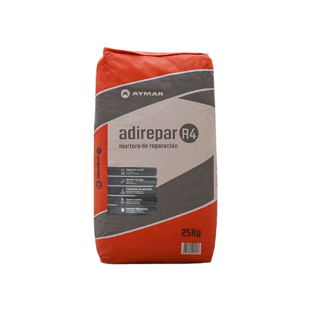 Cemento mortero de reparación adirepar tipo R4 Aymar (25 Kg / 55.12 lb) - Imagen 1