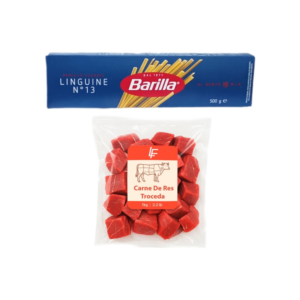 Linguine No. 13 + Carne de res troceada - Imagen 1