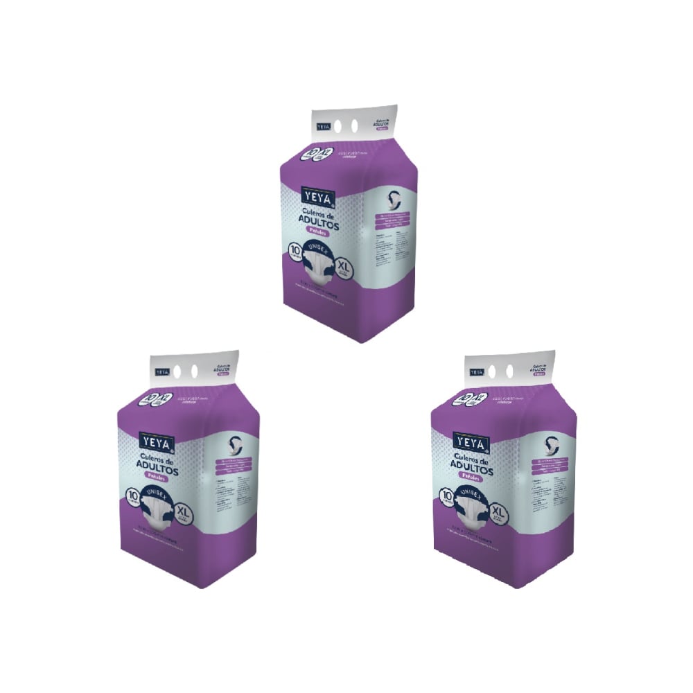Pañales desechables para adultos talla XL YEYA (3 x 10 U) - Imagen 1