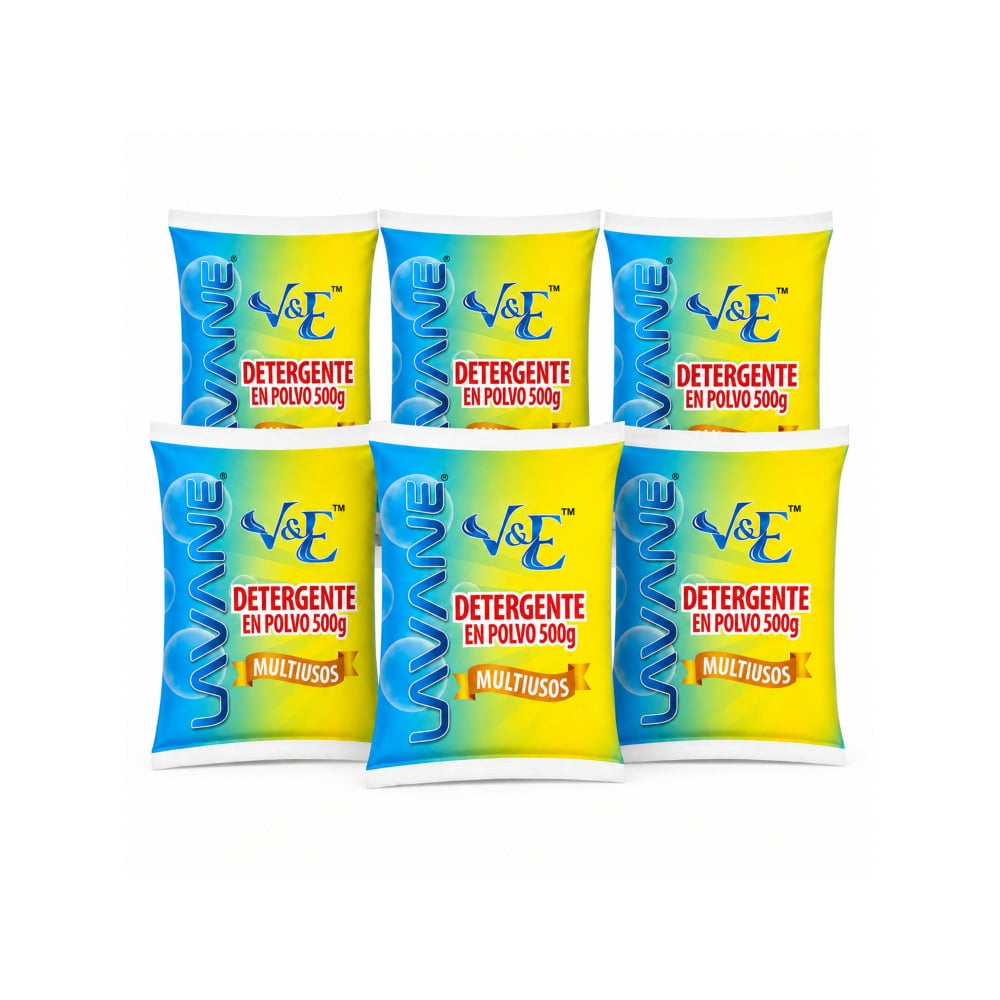 Detergente en polvo multiuso con aroma floral Lavane (6 x 500 g / 1.1 lb) - Imagen 1