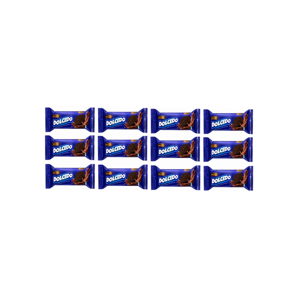 Galleta crujiente de cacao con crema de chocolate Dolcero Dolcetti (12 x 56 g / 1.97 oz) - Imagen 1