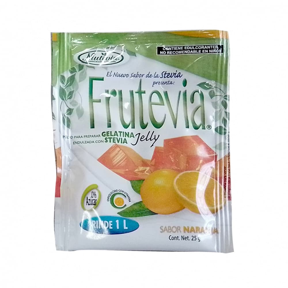 Gelatina sabor naranja Frutevia (25 g) - Imagen 1