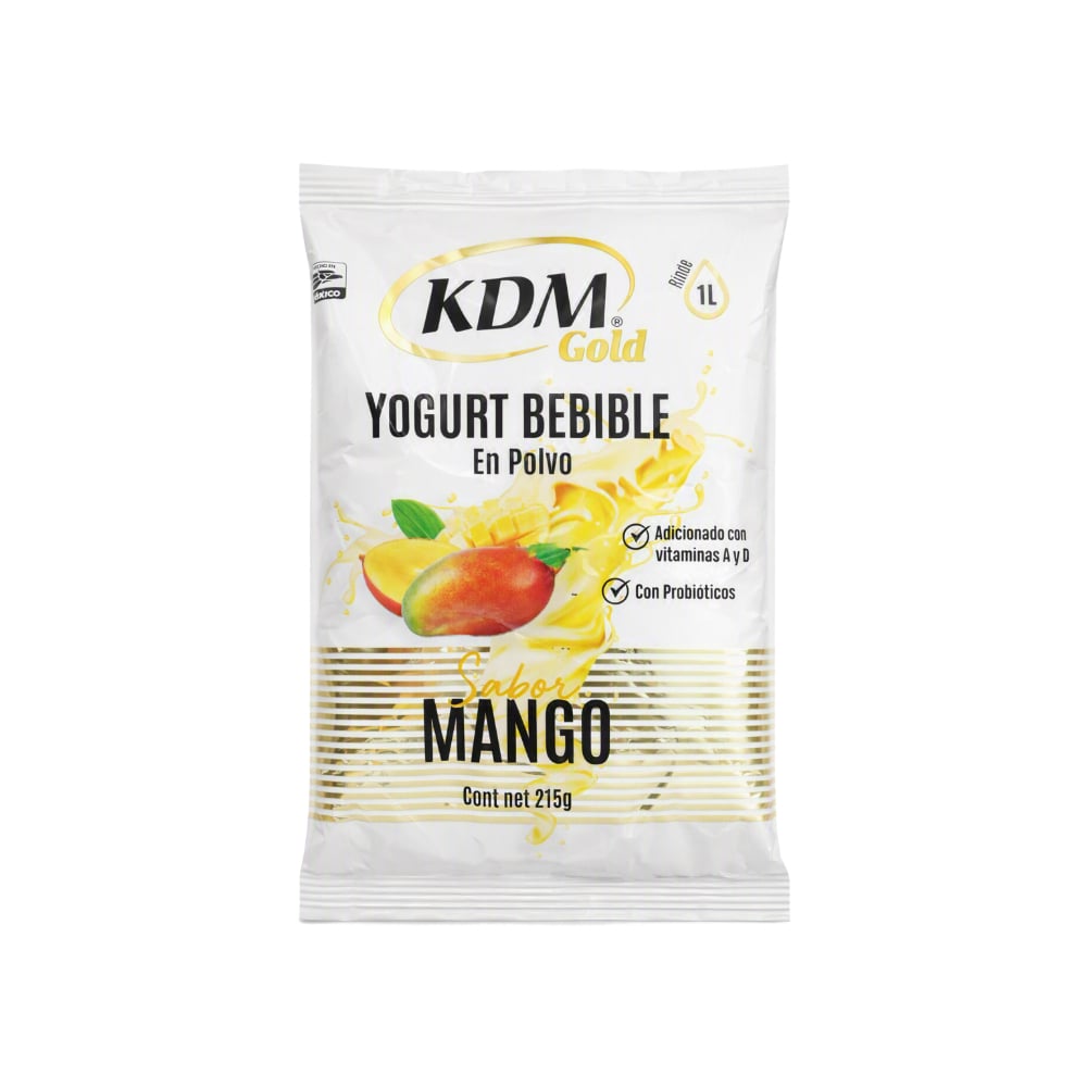 Yogurt bebible en polvo sabor mango KDM Gold (215 g / 7.58 oz) - Imagen 1