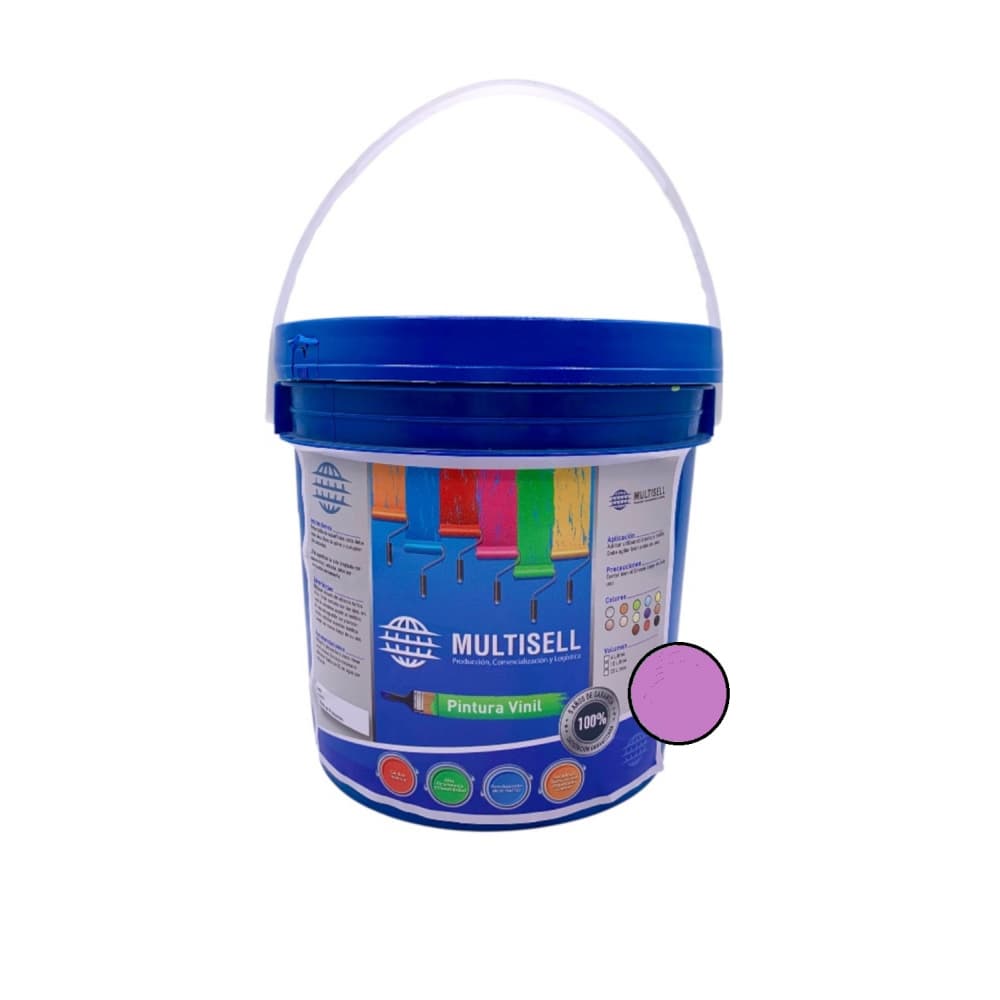 Pintura vinil color malva claro Multisell (4 L) - Imagen 1