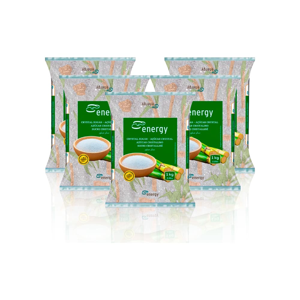 Azúcar blanca cristalina Energy (5 x 1 kg / 2.2 lb) - Imagen 1