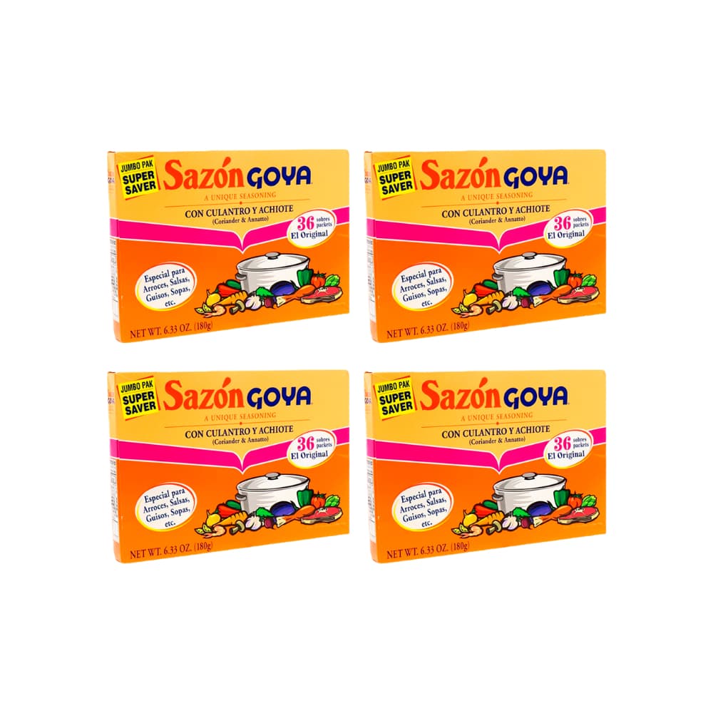 Sazón con culantro y achiote Goya (4 x 180 g / 6.34 oz) - Imagen 1