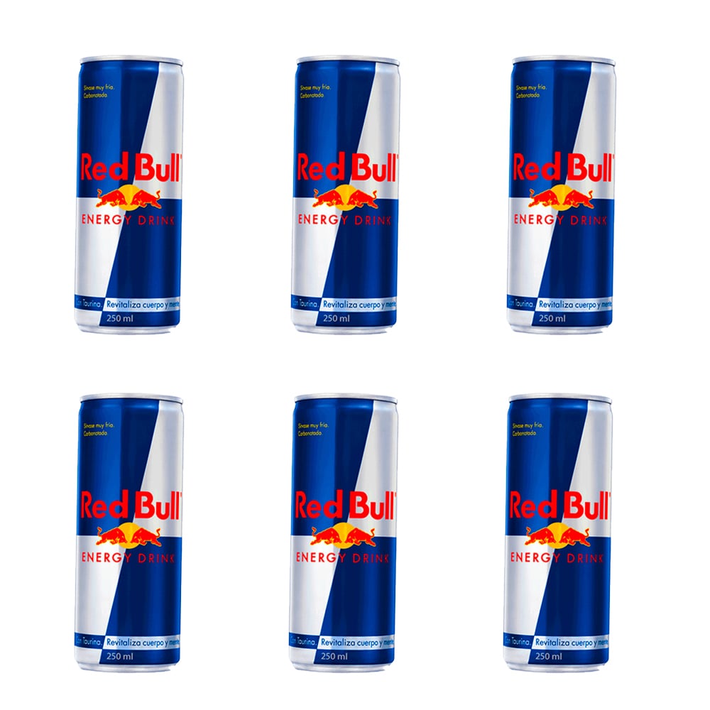 Bebida energética Red Bull (6 x 250 ml / 8.4 fl oz) - Imagen 1