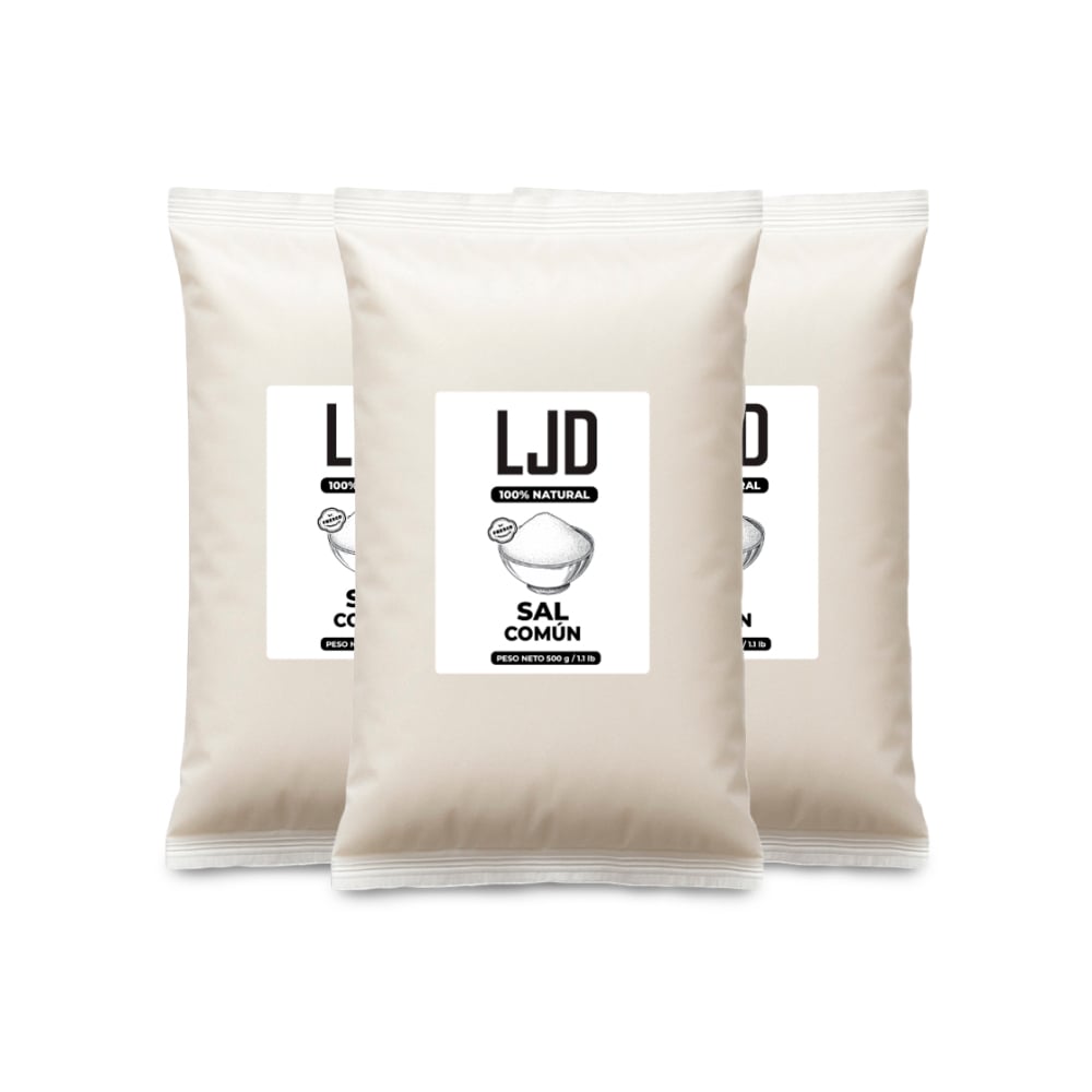 Sal común LJD (3 x 500 g / 1.1 lb) - Imagen 1