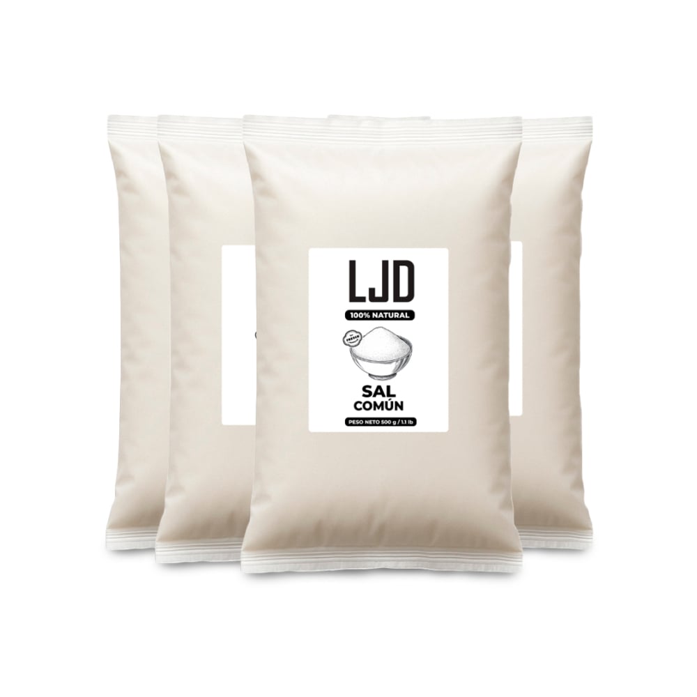 Sal común LJD (4 x 500 g / 1.1 lb) - Imagen 1