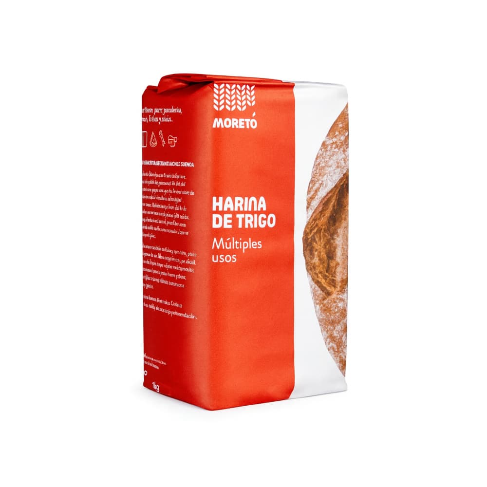 Harina de trigo para múltiples usos Moretó (1 kg / 2.2 lb) - Imagen 1