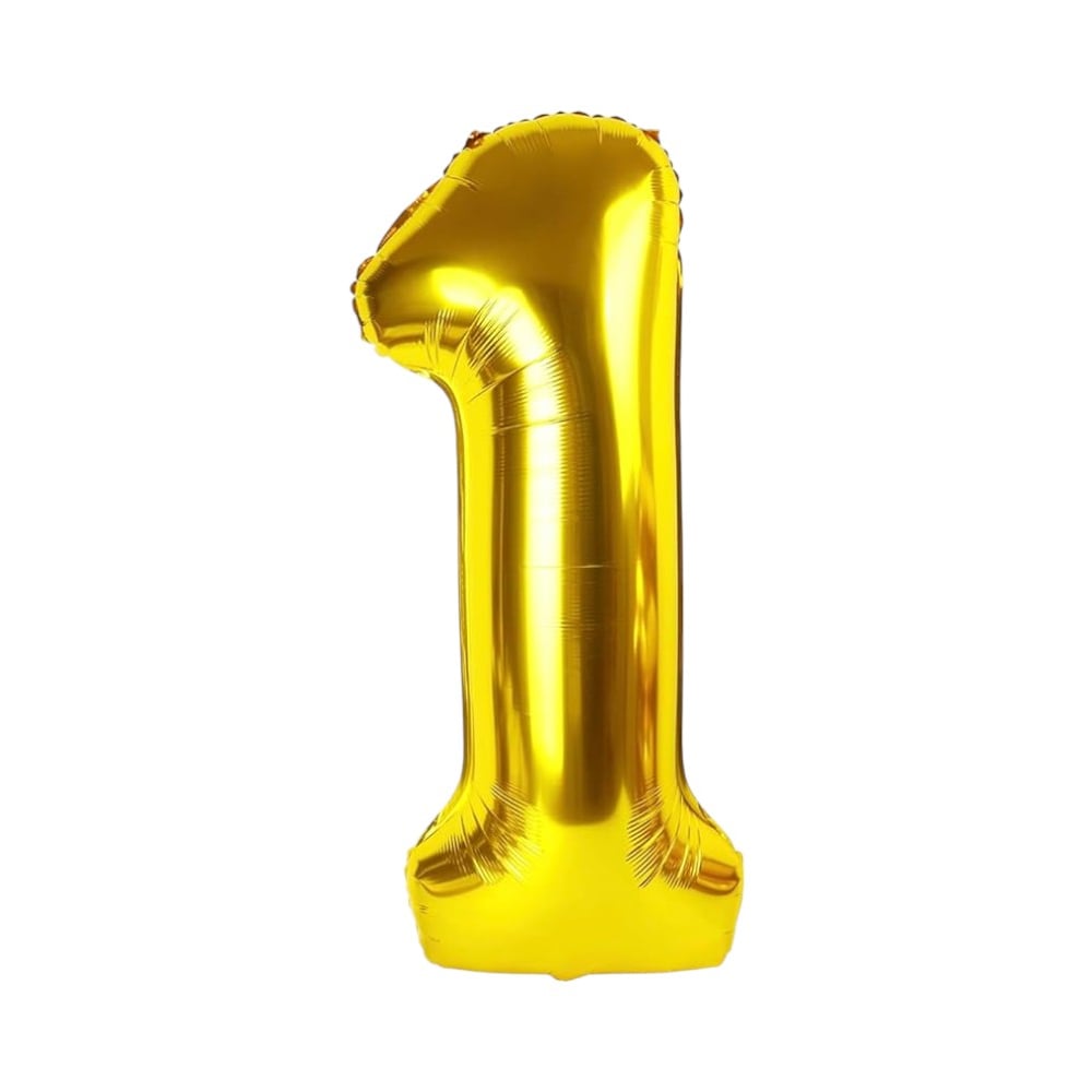 Globo dorado Número 1 Balloon (32 pulgadas) - Imagen 1