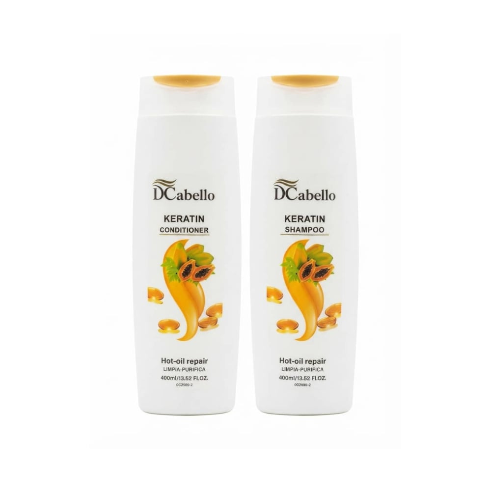 Juego de champú y acondicionador a base de keratina DCabello (2 x 400 ml) - Imagen 1