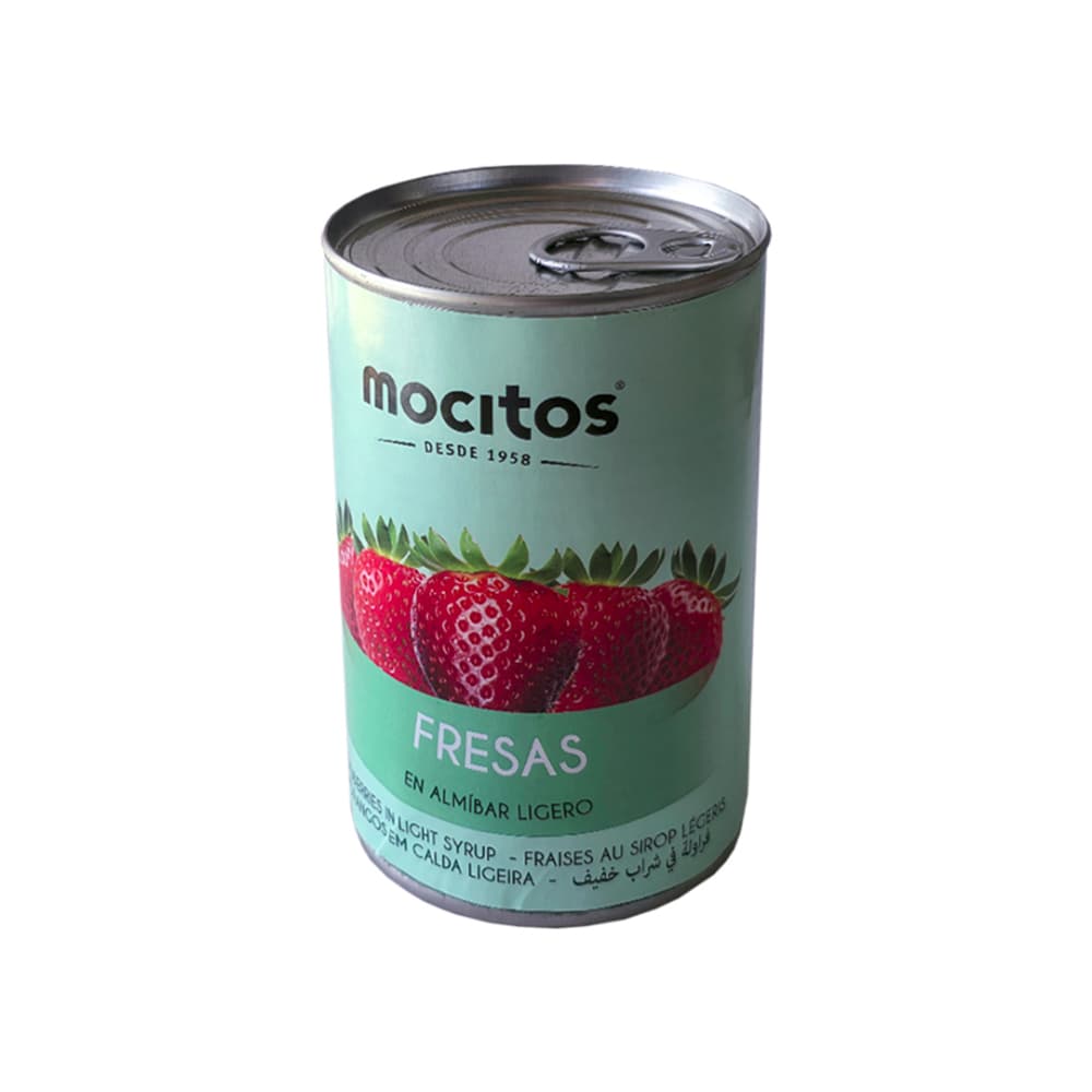Fresas en almíbar ligero Mocitos (420 g / 14.81 oz) - Imagen 1