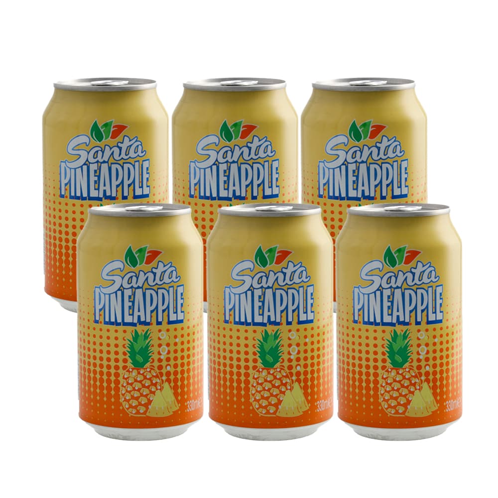 Refresco gaseado de piña Santa (6 x 330 ml) - Imagen 1