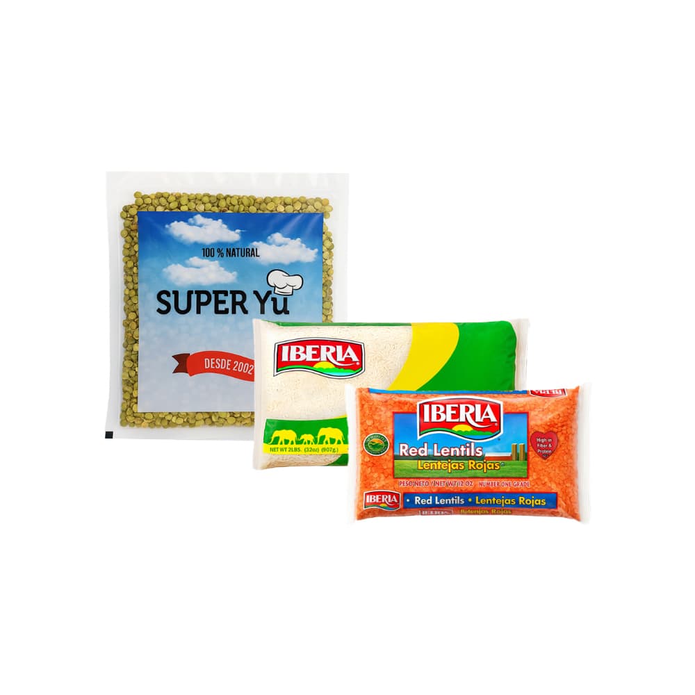 Chícharos verdes partidos ( 500 g) + arroz jasmine + lentejas rojas - Imagen 1