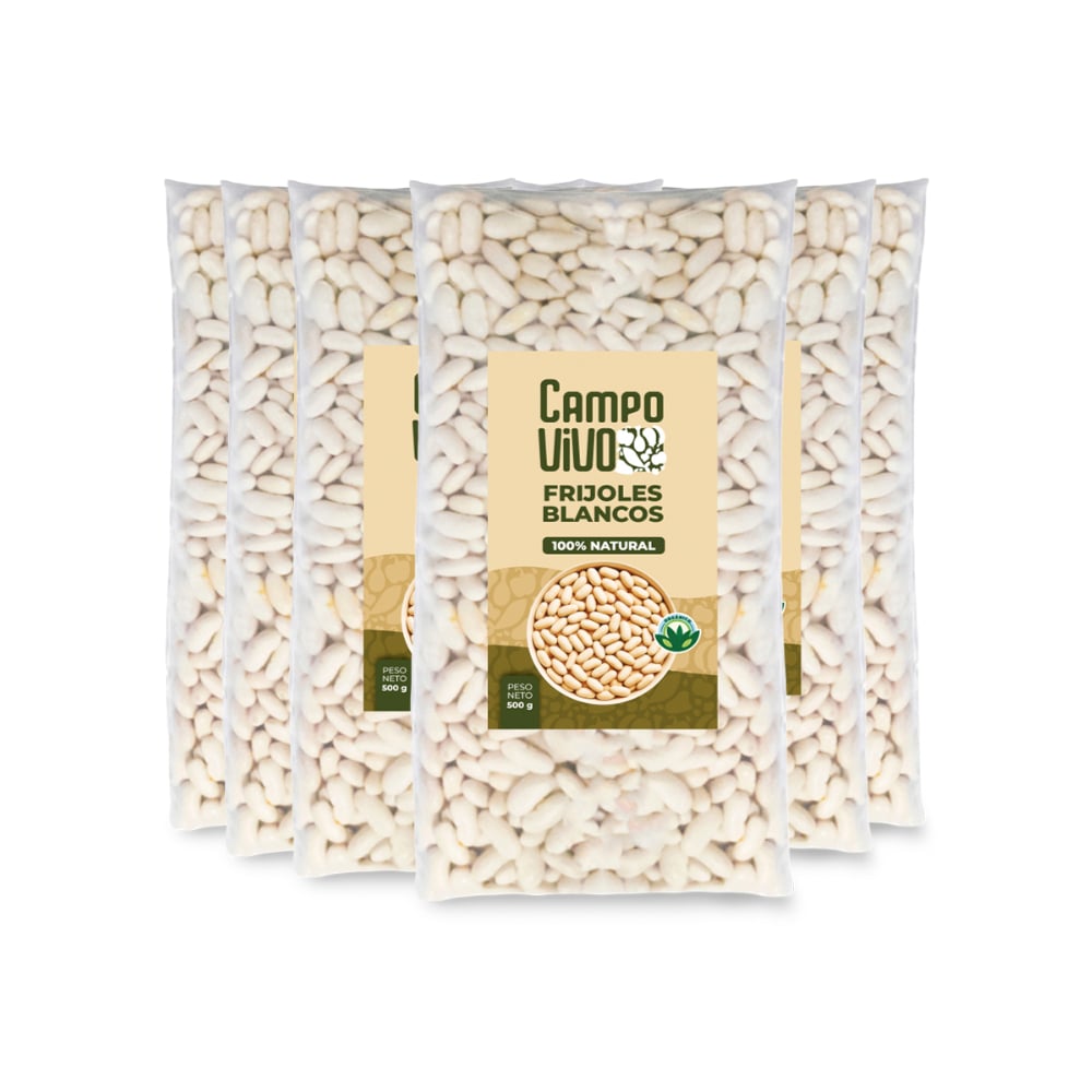 Frijoles blancos Campo Vivo (6 x 500 g / 1.1 lb) - Imagen 1