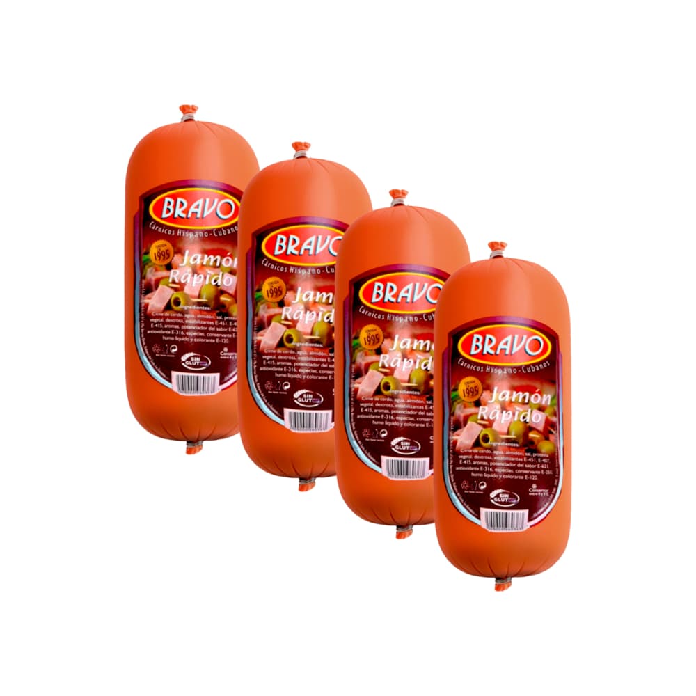Jamón rápido Bravo (4 x 2 kg / 4.4 lb) - Imagen 1