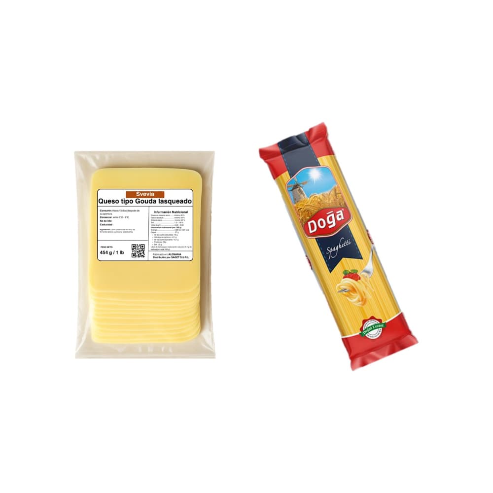 Espaguetis + Queso lasqueado - Imagen 1