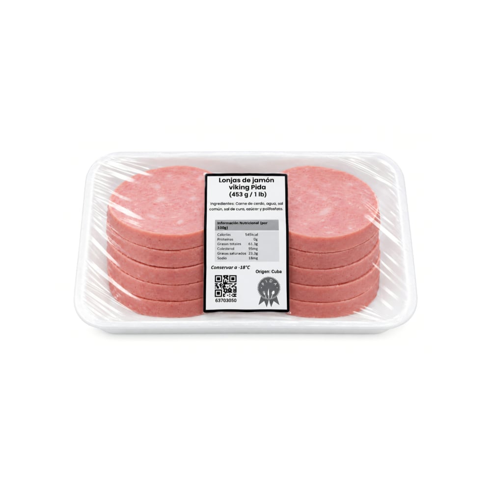 Lonjas de jamón viking Pida (453 g / 1 lb) - Imagen 1