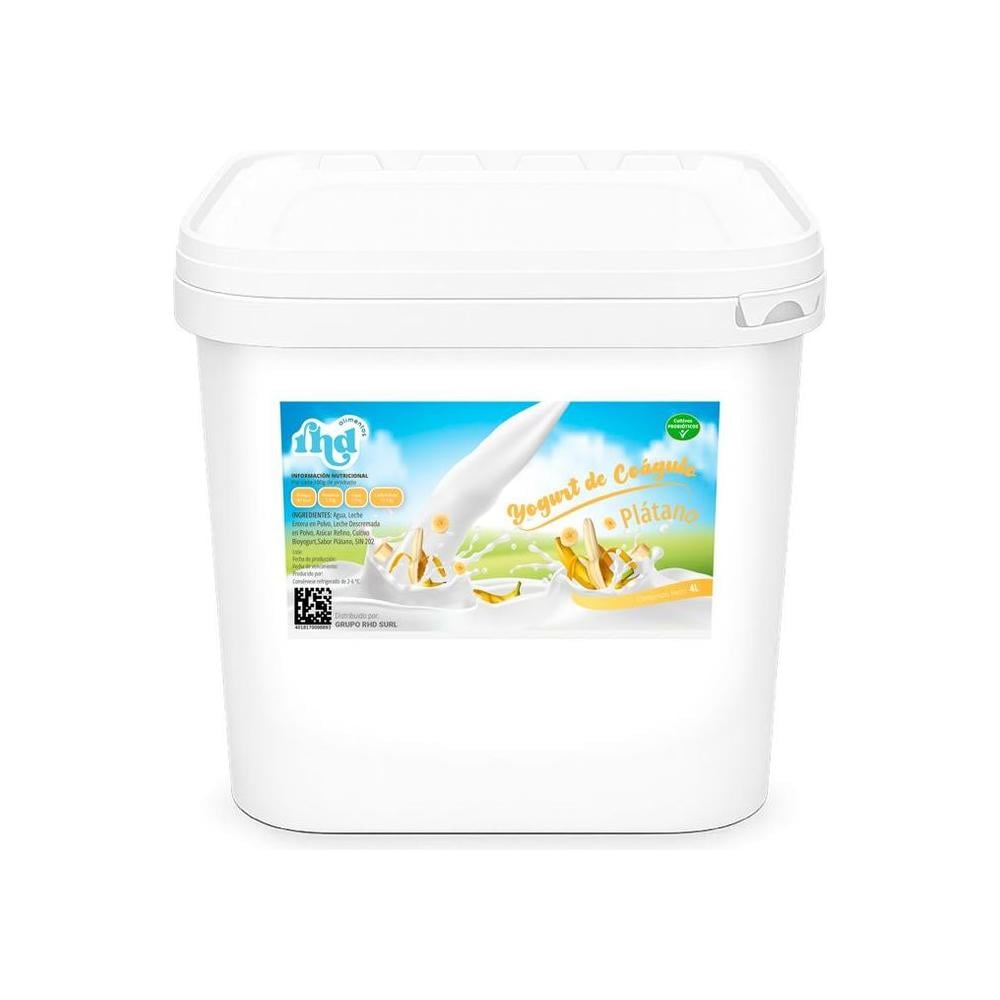 Yogurt probiótico de coágulo sabor plátano RHD (4 L) - Imagen 1